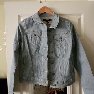 Max Jeans jacket size sm striped blue/white